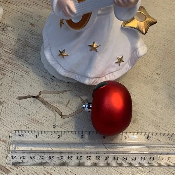 4 pc 🍎 IKEA Apple Christmas ornaments decorations holiday decor red fruit new - Picture 13 of 15